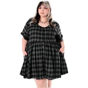 FOXBLOOD Plaid Babydoll Dress 2X
